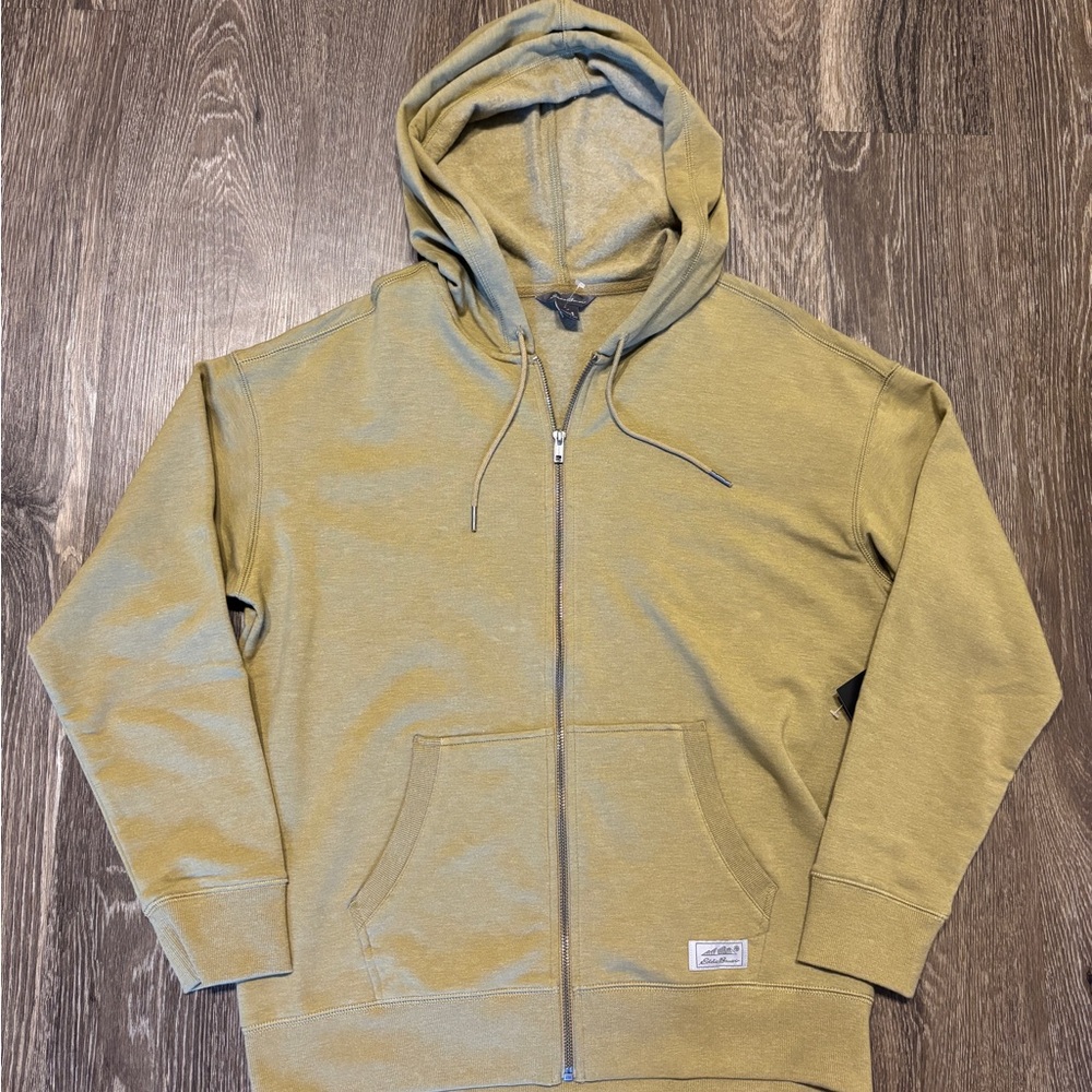 Eddie Bauer Olive-Tone Full Zip Hoodie, size S
